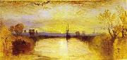 Joseph Mallord William Turner Chichester Canal vivid colours may have been influenced by the eruption of Mount Tambora in 1815. France oil painting artist